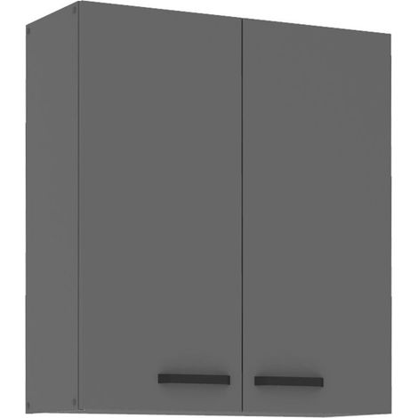 Küche NESSA Hängeschrank 80 cm Anthrazit Küchenzeile Küchenblock Einbauküche (1/4)