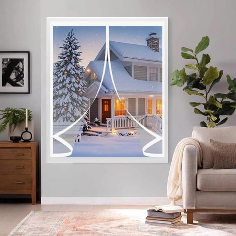 Rideau de Fenetre D'Hiver 93 x 86 cm Fermeture Automatique, Durable (1/5)