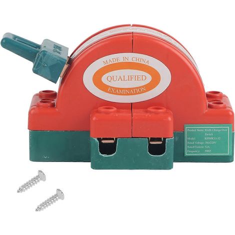 2 Stück 32A AC 220V 2-poliger Doppel-Schleudermesser-Sicherheitstrennschalter (1/4)