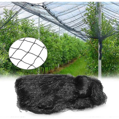 Filet anti-oiseaux 5m x 15m, filet pour volière, filet pour volailles, filet à poules, filet anti-pigeons réutilisable, idéal pour protéger les vergers et les potagers des oiseaux. (1/5)