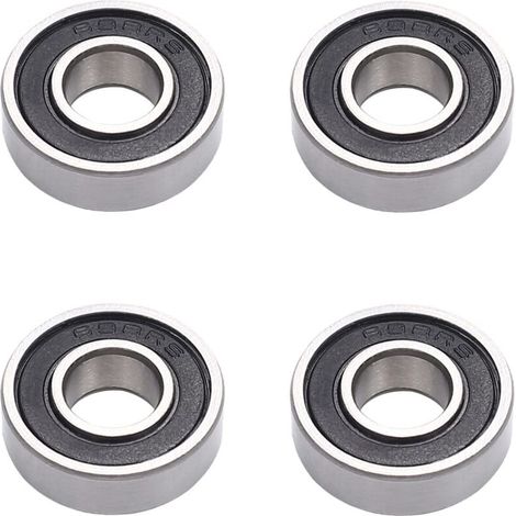 LaBlanc – 4er-Pack Doppelnutkugellager, 8 x 19 x 6 mm, Kugellager aus Kohlenstoffstahl mit doppelter Abdichtung, Rillenkugellager 698-2RS, für Gartengeräte und -maschinen (1/5)