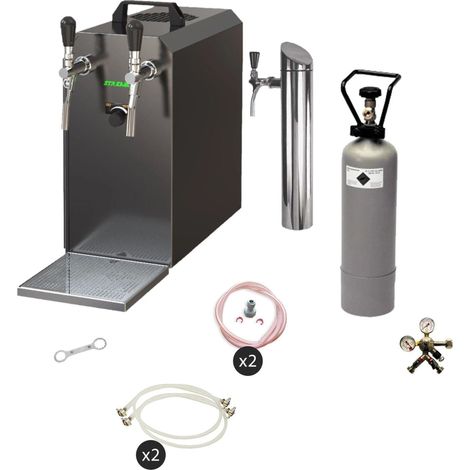 Système de tirage à bière STREAM 50, Kit complet sous comptoir avec refroidisseur sec à 2 becs, jusqu'à 55 l/h (1/3)