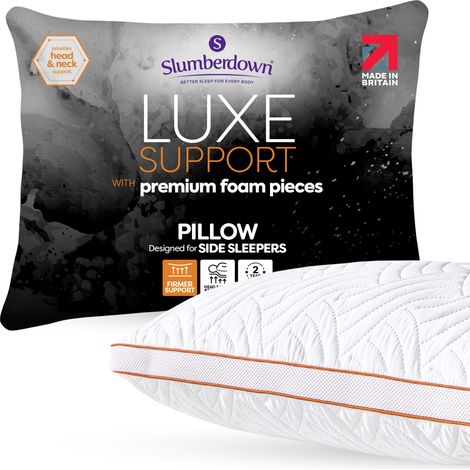 Slumberdown Memory Luxe Pillow, Firm Support, 1 Pack
