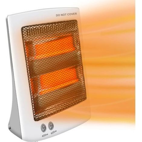Radiateur Infrarouge, 800W Radiateur Halogène avec 2 Chaleur Réglages, Électrique Quartz Radiateurs pour Accueil, Bureau, Chambre, Salon, Garage, Appartement, Calmer et Meugler Énergie (1/5)