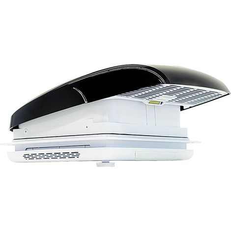 Trappe de toit Deluxe 400x400 mm noire avec ventilateur