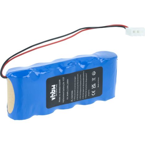 vhbw 1x Batterie compatible avec Bosch Somfy K10, D14, K8, K12, K17 motorisation de volet, porte, portail (3000mAh, 6V, NiMH)
