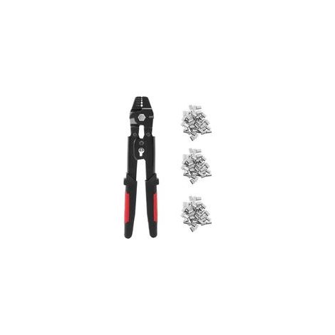 Pinza crimpatrice per capicorda metallici – Acciaio placcato oro resistente alla corrosione – 4 posizioni di crimpatura – Impugnatura ergonomica antiscivolo (1/4)