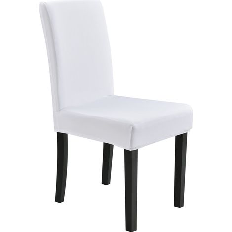 Housse de chaise protecteur élastique blanc (1/5)