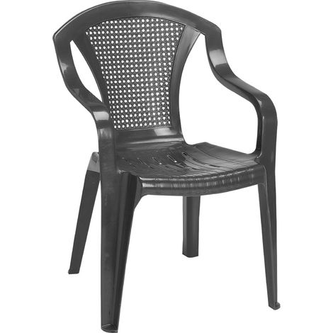 GARDEN LIFE sillon resina 8106ant antracita , Sillón resina 8106ANT antracita. -Marca: Garden LifeSillón respaldo bajo de resina. -Ideal para uso en exterior. -Apilable. -Inyec