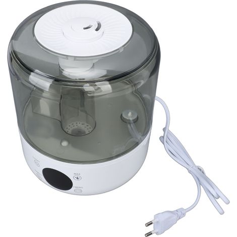 Humidificateur silencieux de bureau à double pulvérisation réglable, grande capacité 3 L, pour bureau ou chambre, prise UE 110-220 V, blanc (1/5)