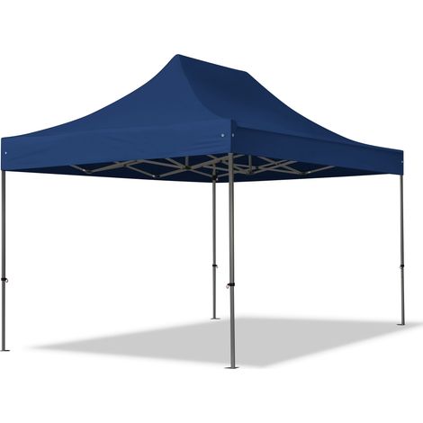 TOOLPORT 3x4.5m PES 750 Pop up gazebo party tent PREMIUM Steel 40 mm, blue