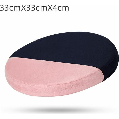 Coussin de chaise doux, lavable, pour maison, bureau, terrasse, intéri et extéri (33 x 33 x 4 cm, rose + bleu) (1/4)