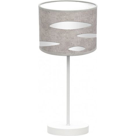 Sobremesa Odra 1xe14 Blanco/cemento Gris 42x17x17 Cm marca FABRILAMP