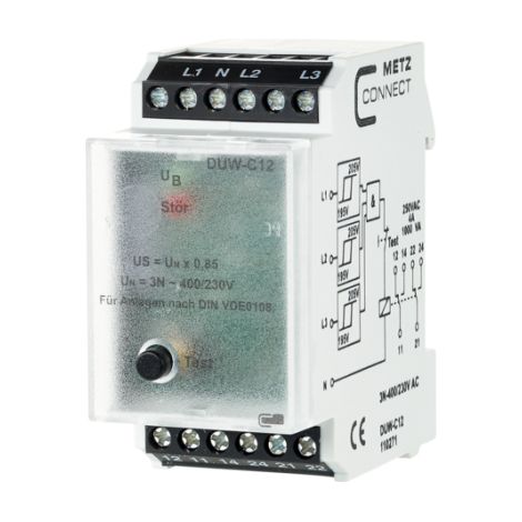 Metz-Connect DUWC12 relé de vigilancia de fases blanco 400/230V