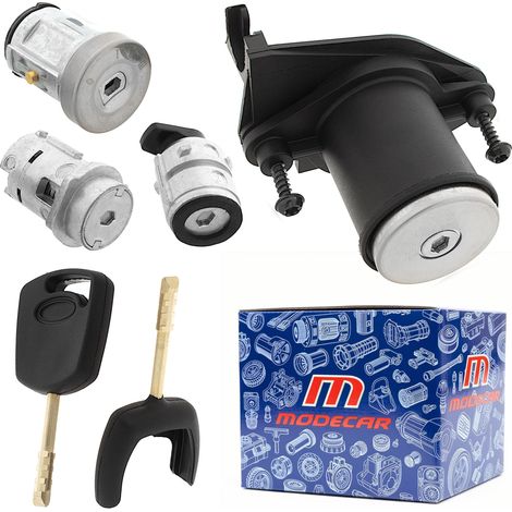 Ensemble de 4 pièces pour Ford Fiesta V MK6 01-08 : insert de contact, insert de serrure de porte, insert de serrure de coffre et insert de bouchon de réservoir de carburant. (1/3)