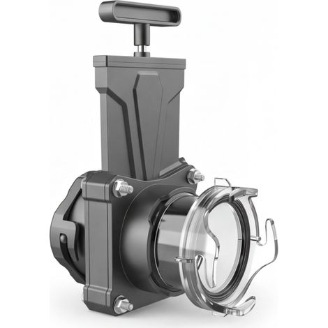Irovami Valve eaux usées VR 3″ – Vissage, adaptateur, transparent – Idéal pour caravane, remorque, camping (1/5)