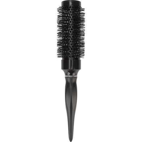 Brosse à cheveux ronde anti-statique avec ions négatifs, massage du cuir chevelu, lissage des cheveux, rouleaux en nylon, pour salon ou maison, noir, 26x3.7x3.7cm (1/5)