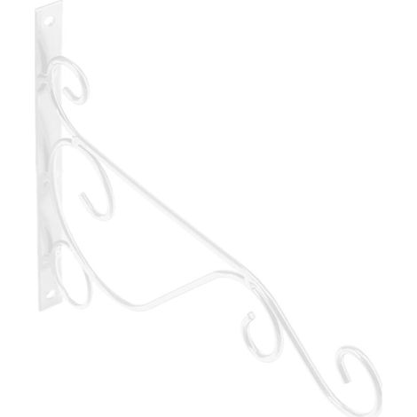 Iron Hanging Plant Holder Plant Hook Wall Mounted Plant Hook for Indoor Outdoor Flower Pot Wind Chimes Lantern Bird Feeder(White)2521cm MUMU