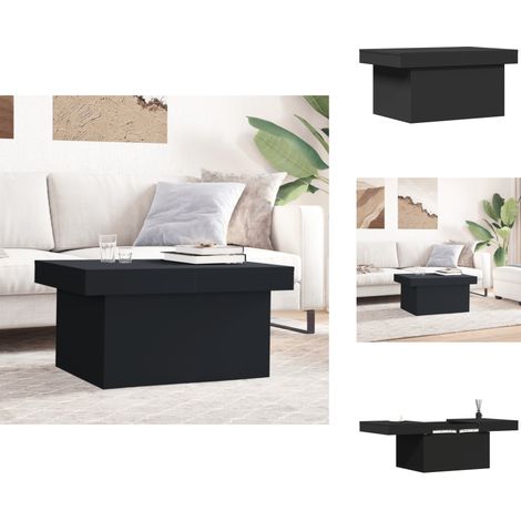 Table basse noir 100x55x40 cm bois d'ingénierie - Table Basse - Meuble Salon - Table D'appoint - Table Design - Mobilier Moderne (1/5)