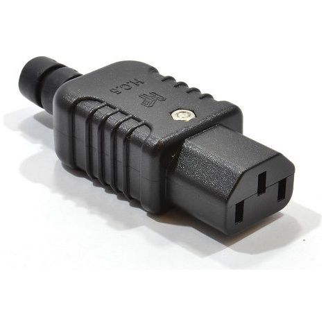 Conector alimentacion C13 hembra  Negro 10 A (1/3)