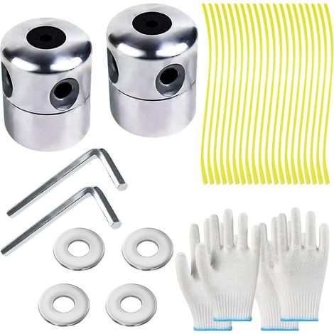 Desbrozadora Repuestos, 2Pcs Aluminio Cortacésped, Cabezal Desbrozadora Universal, Aluminio Cabezal Desbrozadora, Para Desbrozadora de Césped, Hilo Desbrozadora Resistente Con 20 Recambios de Nylon (1/5)