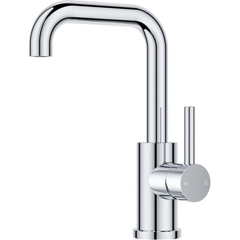 Robinet Salle de Bain/Cuisine Pivotant à 360°, Mitigeur Noir pour Eau Chaude/Froide，Mitigeur en Acier Inoxydable Facile à Installer pour Salle de Bain, Lavabo, Petite Cuisine, Camping-car (1/4)