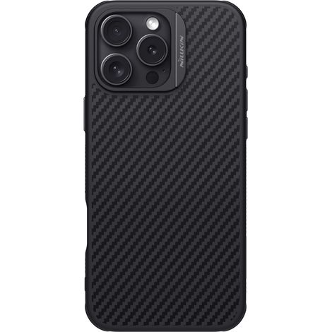 iPhone 16 Pro Max Hülle, Nillkin Armor, Carbonfaser, Magsafe, Schwarz (1/5)