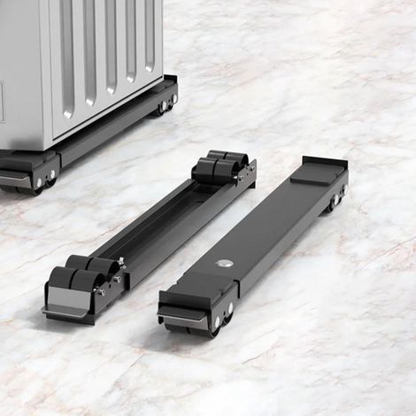 Socle pour machine à laver, support pour machine à laver, version améliorée avec 16 roues et freins (1/5)