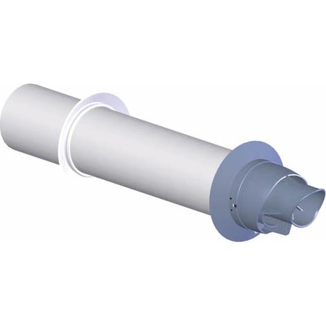 TEN – Terminal de condensation horizontal – Raccord fumisterie Ø60/100 – Pour chaudières ventouses gaz et fioul – Température de fumées maxi 120°