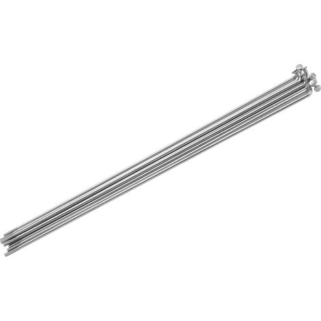 10 rayons de vélo 14G avec écrous, en acier inoxydable, courbure en J, pour VTT et vélo de route, diamètre 193 mm. (1/5)