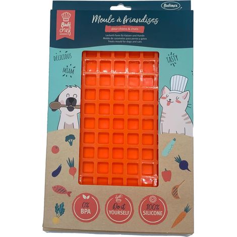 Tapis de Cuisson, Moule à friandises Forme carrée, 29,3 x 19,4 x 1,2 cm, Chiens et Chats, Silicone sans BPA Anti adhérent, Compatible Lave-Vaisselle et Congélateur - Tendance DIY (1/3)