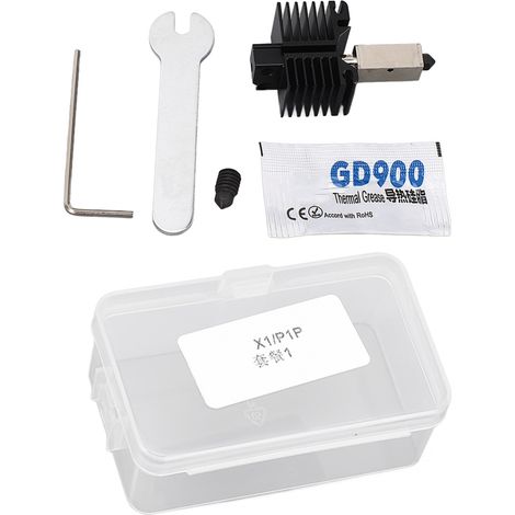 Kit d'extrudeuse Hot End pour imprimante 3D, ensemble de buses Hotend détachables pour Bambu Lab X1 P1P Carbon Type 1 (1/5)