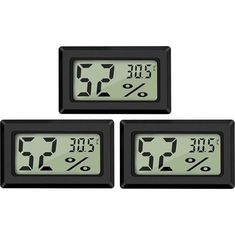 Mini LCD Thermomètre Numérique Température Humidité Testeur Hygromètre pour Réfrigérateur Aquarium A 3 Pcs -50°C +70°C (1/5)