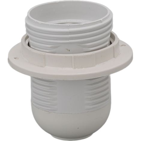 Lot de 10 douilles E27 à noyau en cuivre haute température avec manchon pour ampoule, blanches, pour bricolage. (1/5)