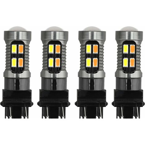 bombillas LED para coche Canbus T25 3157 P27-7w, blanco ámbar A (1/5)