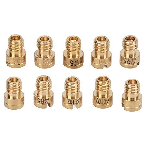 Surtidores principales de carburador Zoternen, 10 piezas, surtidores principales de carburador de metal 82-105 para scooter GY6 50cc 139QMB (1/5)