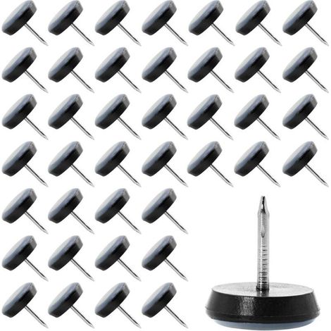 Ccykxa – Lot de 40 patins en téflon 19mm pour meubles – Réduction du bruit et protection des sols en bois et carrelage – Installation facile (1/5)