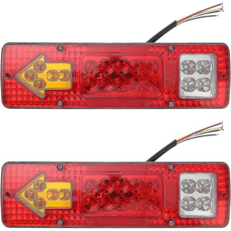 Juego de 2 luces traseras LED de 12 V para remolques de camiones, luces de señalización y posición. (1/2)