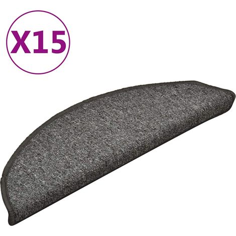 Maison Exclusive - Stufenmatten 15 Stk. 56x17x3 cm Grau und Schwa (1/5)