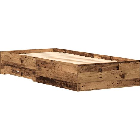Estructura de cama con cajón Madera Vieja 90 x 200 cm vidaXL