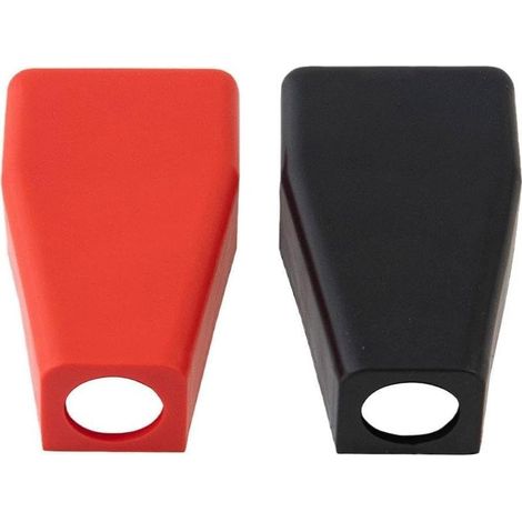 Cache Bornes Batterie - Caoutchouc - Universel Pour Bornes Standard Automobile - Protection Isolante Positive Négative - Lot De 2 (1/5)