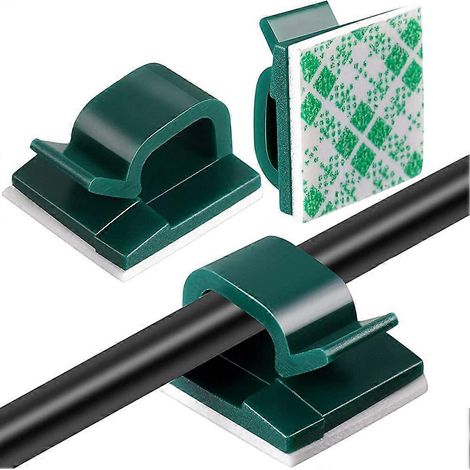 Confezione da 100 mini clip per cavi autoadesive per uso esterno con colla - AquaForge (1/4)