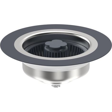 Ensemble amélioré de crépine et de bouchon de vidange 2 en 1 pour tuyau d'arrosage de cuisine, crépine escamotable en acier inoxydable 304 avec filtre (1/5)