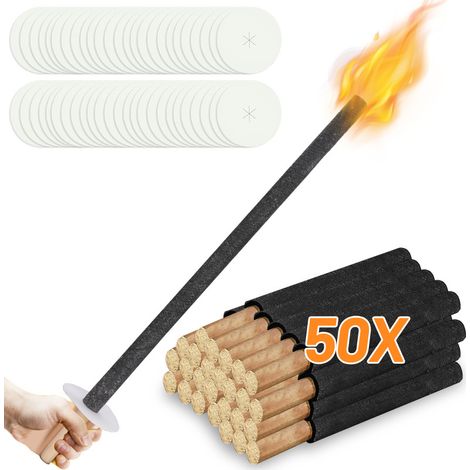 Randaco Torcia da giardino, set da 50, lampada a olio per esterni,42cm (1/5)