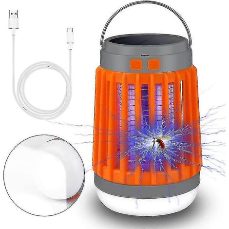 Lampe de camping solaire, lampe UV anti-insectes et anti-moustiques, lanterne de camping étanche IP67, lampe de tente portable rechargeable par USB (1/5)