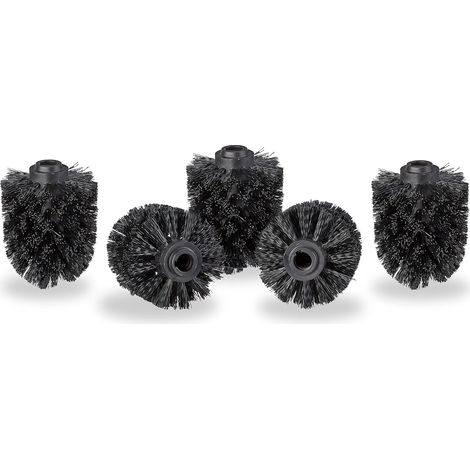CCYKXATête de Rechange pour Brosse WC Plastique Noir 7 x 7 x 9 cm (1/5)