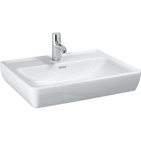 LAUFEN PRO A Waschtisch, 1 Hahnloch, mit Überlauf, 650x480mm,