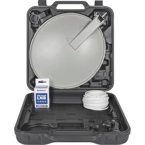 Megasat Campingkoffer mit LNB und Kabel