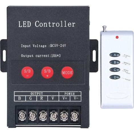 Contrôleur LED RVB, PWM numérique pour projet de bande lumineuse colorée avec télécommande 5 V-12 V-24 V (1/5)