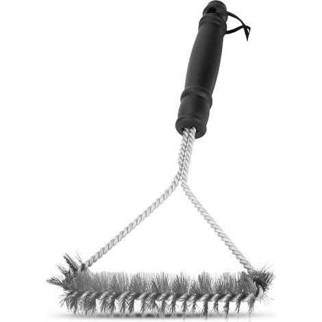 Grill cleaning brush, triangular grill brush, stainless steel wire grill brush (1/5)